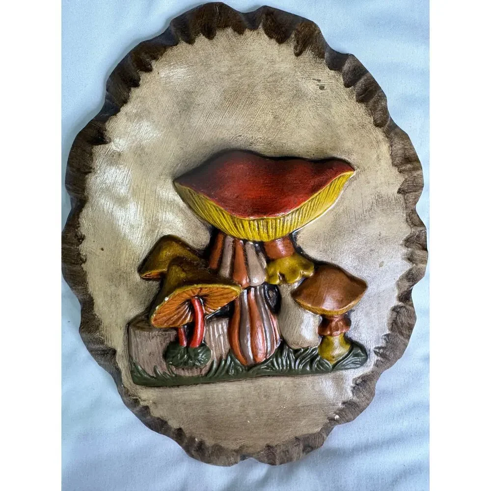 Vintage Ceramic Mushroom Wall Plaques